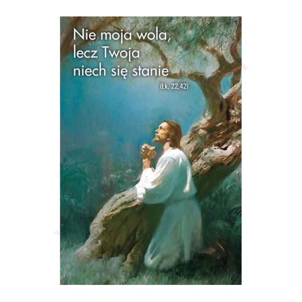 PLAKAT - NIE MOJA WOLA, LECZ TWOJA NIECH SIĘ STANIE - format 33,5 x 49 cm - 65630