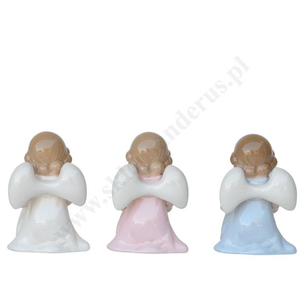 ANIOŁEK PORCELANOWY - wys. 8.3 cm - mix wzorów - 10236