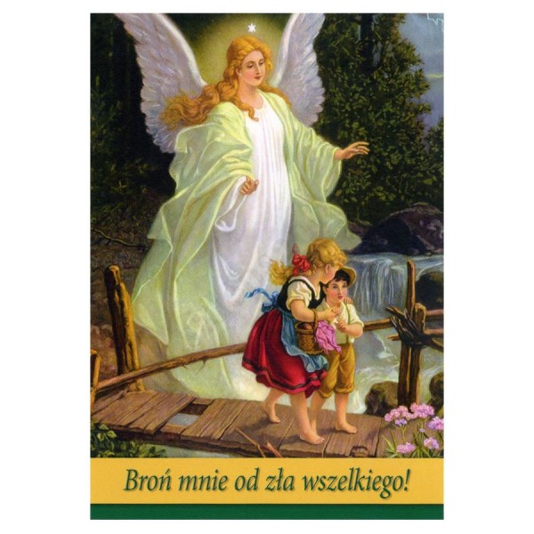 ANIOŁ STRÓŻ - pocztówka 10.5 x 15 cm - paczka 100 szt.- 65530