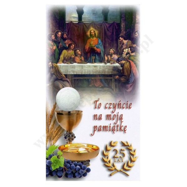 TO CZYŃCIE NA MOJĄ PAMIĄTKĘ - 25 LAT KAPŁAŃSTWA - obrazek 7 x 13 cm - 65571