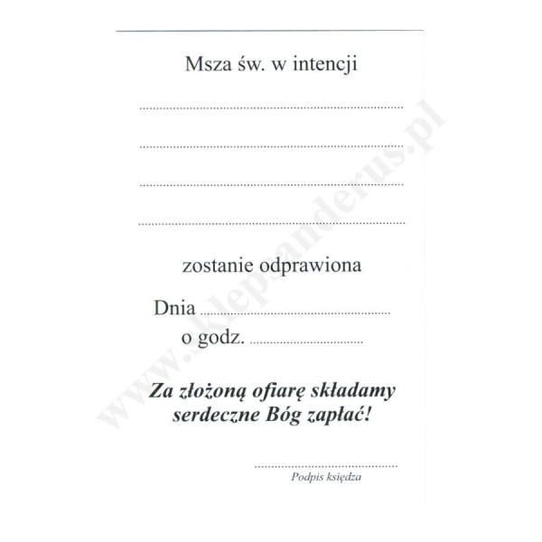 PAN JEZUS W OGRÓJCU - INTENCJE MSZY ŚWIĘTEJ - obrazek 6.5 x 10 cm - paczka 100 szt. - 78906