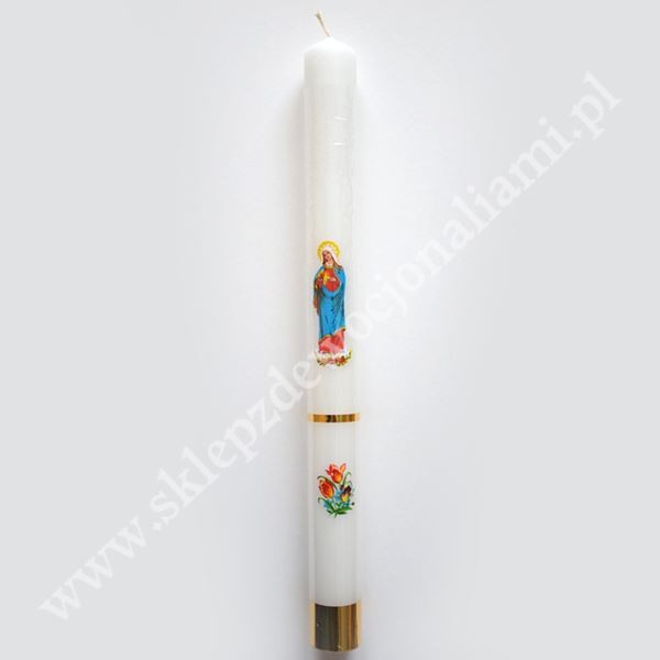 GROMNICA PARAFINOWA - BIAŁA Z NAKLEJKĄ - 41/3.6