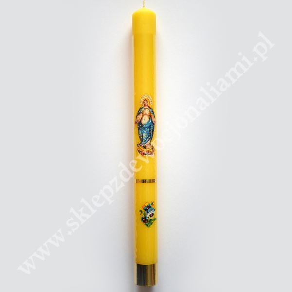 GROMNICA PARAFINOWA - ŻÓŁTA Z NAKLEJKĄ - 41/3.6