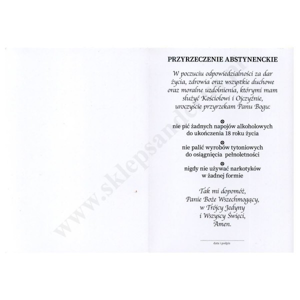 PRZYRZECZENIA ABSTYNENCKIE