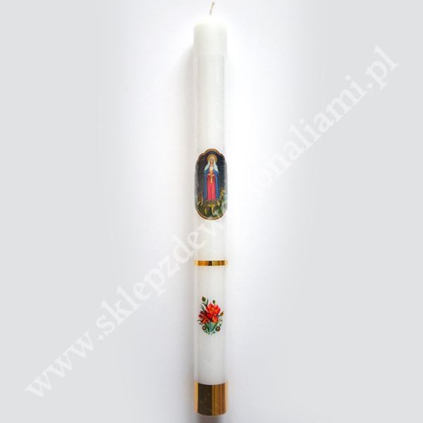 GROMNICA PARAFINOWA - BIAŁA Z NAKLEJKĄ - 41/3.6