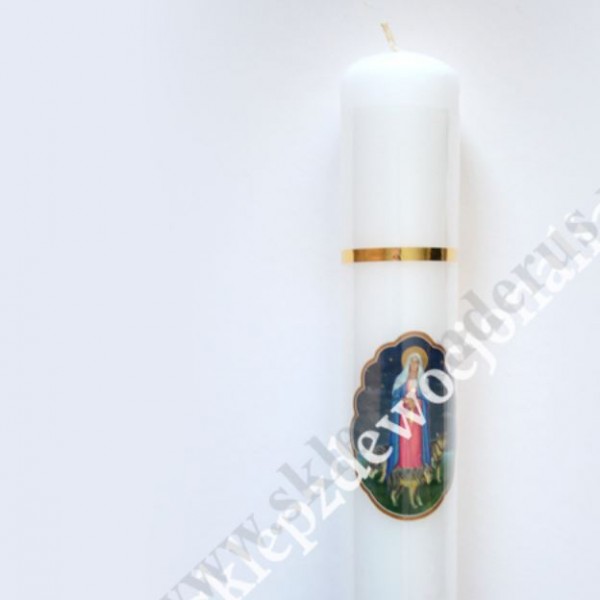 GROMNICA PARAFINOWA - BIAŁA Z NAKLEJKĄ - 27/4.7