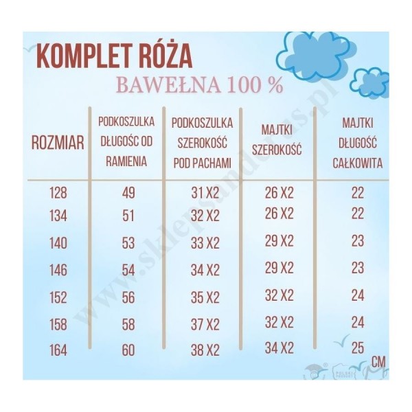 BIELIZNA DLA DZIEWCZYNKI RÓŻA