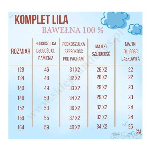 BIELIZNA DLA DZIEWCZYNKI LILA