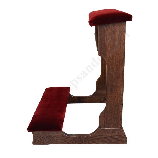 KLĘCZNIK DREWNIANY CIEMNY TAPICEROWANY - 65708