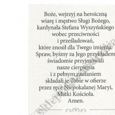 KARD. STEFAN WYSZYŃSKI - OBRAZEK - 100 SZT - 88047