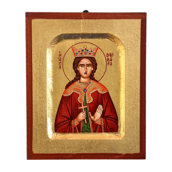 ŚWIĘTA BARBARA - ikona 10.2 x 12.4 cm - 10070