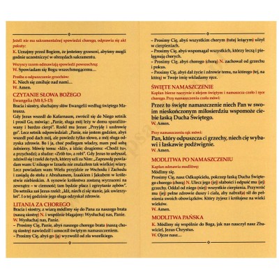 ZWYKŁY OBRZĘD NAMASZCZENIA CHORYCH - folder - format 11 x19 cm - 5369