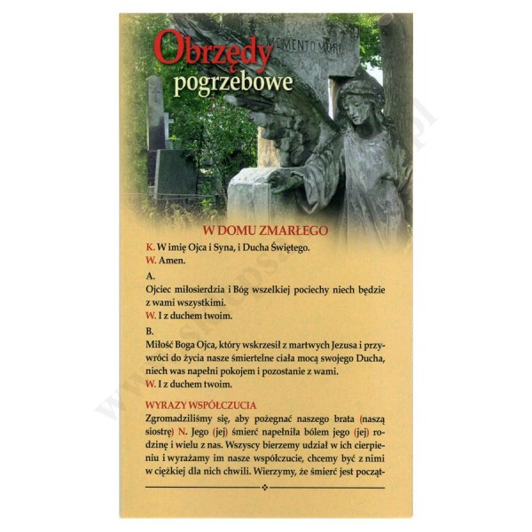 OBRZEDY POGRZEBU - folder - format 11 x 19 cm - 5373