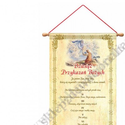 X PRZYKAZAŃ BOŻYCH - zwój na ścianę - 85730