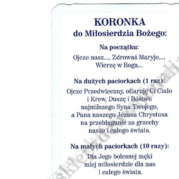 JEZU UFAM TOBIE - obrazek 9 x 14.8 cm - paczka 100 szt. - 60820