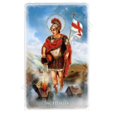 ŚWIĘTY FLORIAN - obrazek 6.4 x 10.6 cm - paczka 100 szt. - 75938