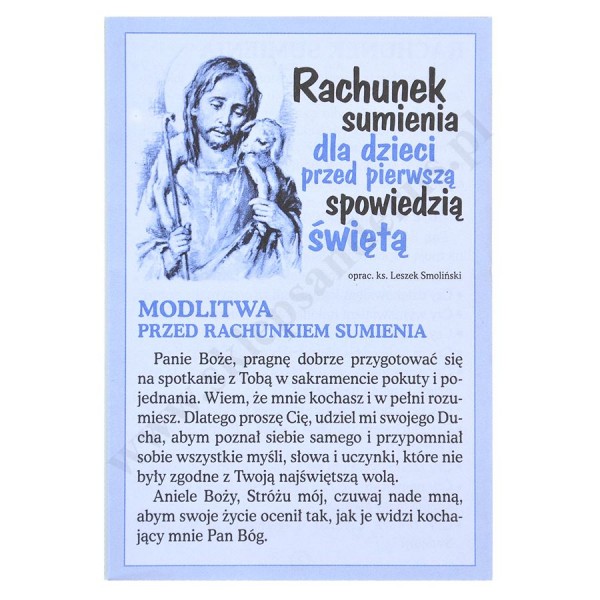 RACHUNEK SUMIENIA DLA DZIECI PRZED I KOMUNIĄ ŚWIĘTĄ - format 9.7 x 14 cm - paczka 25 szt. - 6215