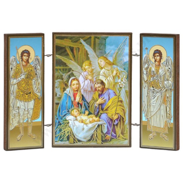 ŚWIĘTA RODZINA - tryptyk - 12.5 x 8.4 cm - 30079