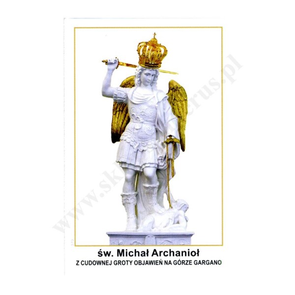 ŚWIĘTY MICHAŁ ARCHANIOŁ Z GARGANO - obrazek 6.5 x 10 cm - paczka 100 szt. - 71574