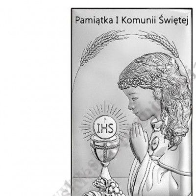 PAMIĄTKA I KOMUNII ŚWIĘTEJ - OBRAZEK SREBRNY - 6717/1A
