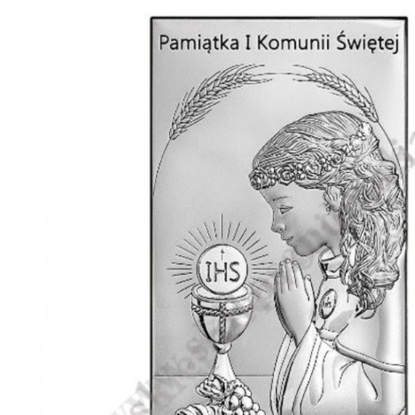 PAMIĄTKA I KOMUNII ŚWIĘTEJ - OBRAZEK SREBRNY - 6717/1A