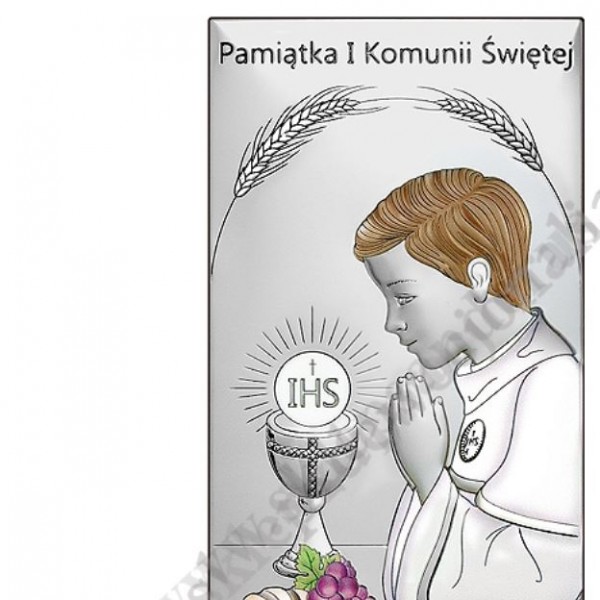 PAMIĄTKA I KOMUNII ŚWIĘTEJ - OBRAZEK SREBRNY - 6717/1OCOL