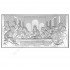 OSTATNIA WIECZERZA - OBRAZEK SREBRNY 24 x 12 cm - 6465/2
