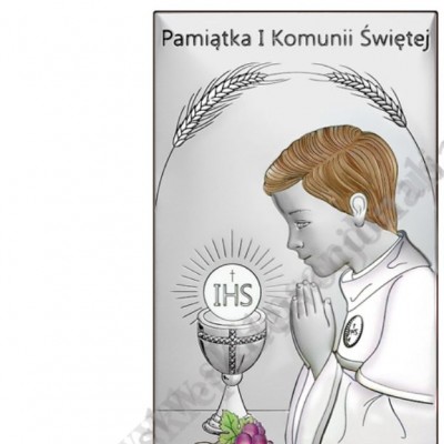 PAMIĄTKA I KOMUNII ŚWIĘTEJ - OBRAZEK SREBRNY - 6717/2OCOL