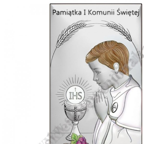 PAMIĄTKA I KOMUNII ŚWIĘTEJ - OBRAZEK SREBRNY - 6717/2OCOL