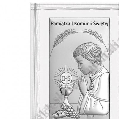 PAMIĄTKA I KOMUNII ŚWIĘTEJ - OBRAZEK SREBRNY - 6717W/2XO