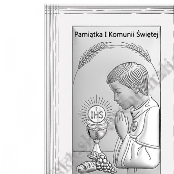 PAMIĄTKA I KOMUNII ŚWIĘTEJ - OBRAZEK SREBRNY - 6717W/2XO