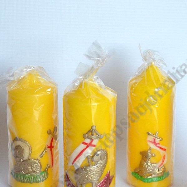 ŚWIECA PASCHALNA - wys. 11 cm - mix wzorów - 4363