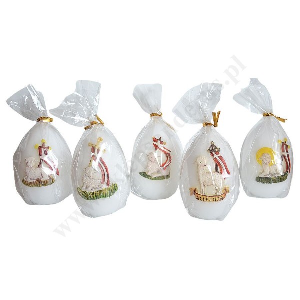 ŚWIECA WIELKANOCNA - wys. 9 cm - mix wzorów - 81377