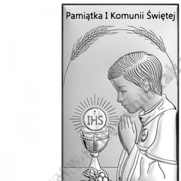 PAMIĄTKA I KOMUNII ŚWIĘTEJ - OBRAZEK SREBRNY - 6717/1O