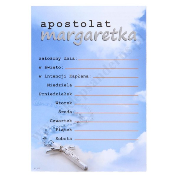 APOSTOLAT MARGARETKA - modlitwa za kapłana - format 9 x 13 cm - 67222