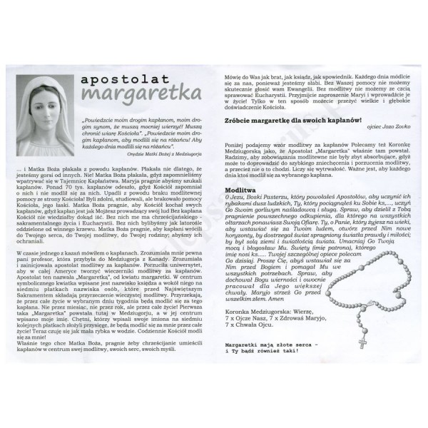 APOSTOLAT MARGARETKA - modlitwa za kapłana - format 9 x 13 cm - 67222