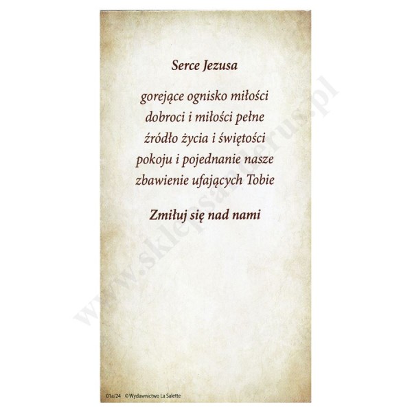 SERCE PANA JEZUSA - obrazek 7 x 13 cm - paczka 100 szt. - 66468