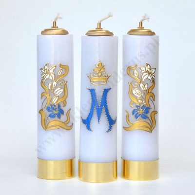 ŚWIECE MARYJNE - wys. 30 cm - komplet - 51441