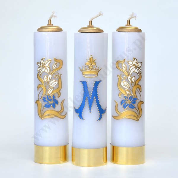 ŚWIECE MARYJNE - wys. 30 cm - komplet - 51441 ŚWIECE MARYJNE - wys. 30 cm - komplet - 51441