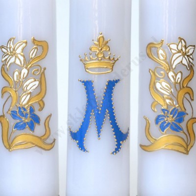 ŚWIECE MARYJNE - wys. 30 cm - komplet - 51441