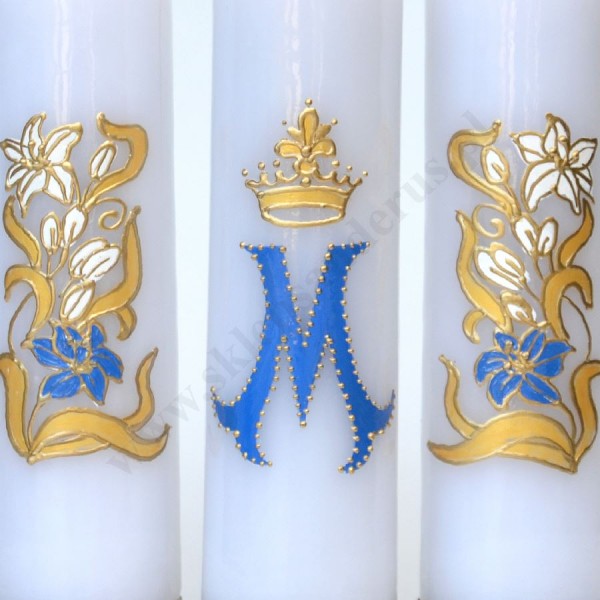 ŚWIECE MARYJNE - wys. 30 cm - komplet - 51441 ŚWIECE MARYJNE - wys. 30 cm - komplet - 51441