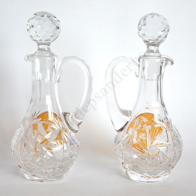 KRYSZTAŁOWE AMPUŁKI - komplet wys. 20 cm -  5542