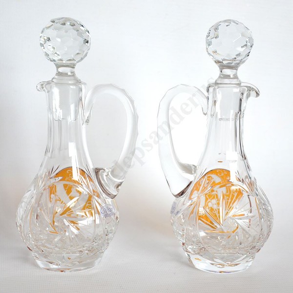 KRYSZTAŁOWE AMPUŁKI - komplet wys. 20 cm -  5542