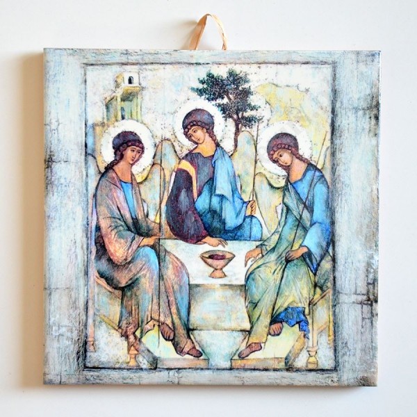 TRÓJCA ŚWIĘTA - obrazek na ceramice 15 x 15 cm - 58972