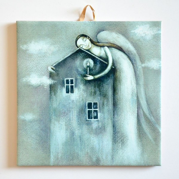 ANIOŁ - obrazek na ceramice 15 x 15 cm - 58979 ANIOŁ - obrazek na ceramice 15 x 15 cm - 58979