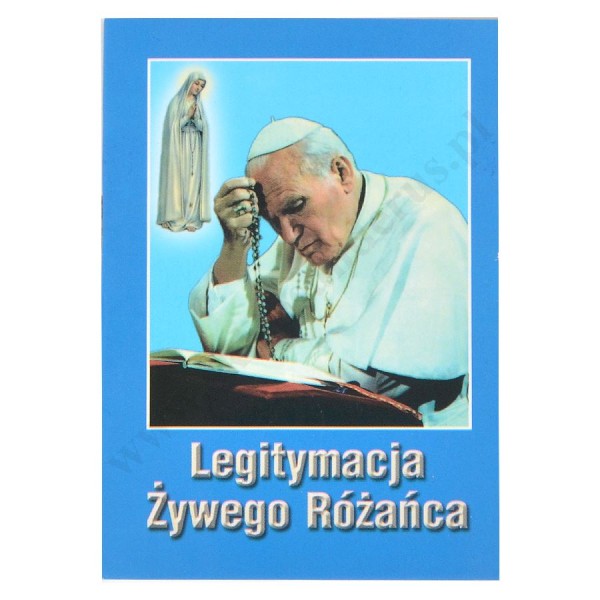 LEGITYMACJA ŻYWEGO RÓŻAŃCA - 7991