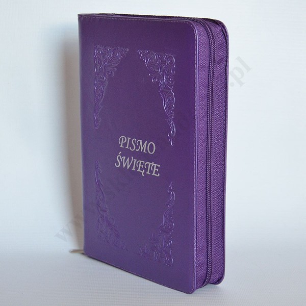 PISMO ŚWIĘTE - EDYCJA ŚW. PAWŁA - FIOLET, SKÓRA, ZAMEK, PAGINACJA - 89000