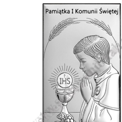 PAMIĄTKA I KOMUNII ŚWIĘTEJ - OBRAZEK SREBRNY - 6717/2XO
