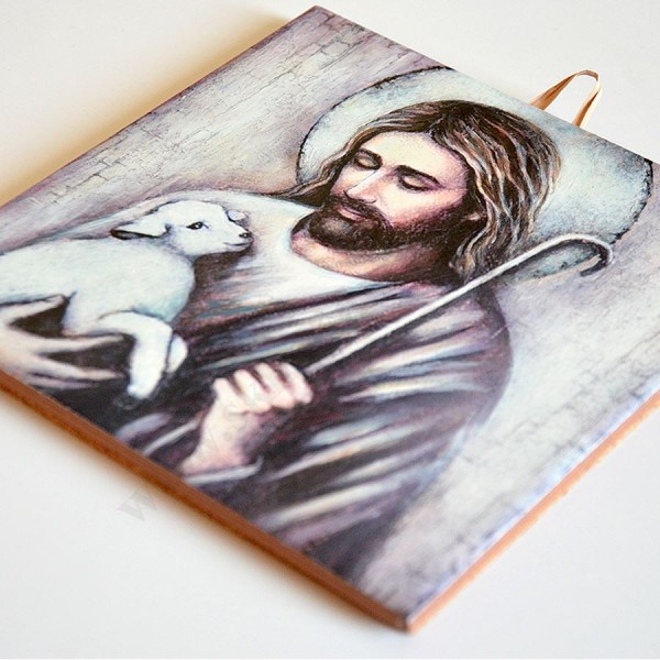 DOBRY PASTERZ - obrazek na ceramice 15 x 15 cm - 58970