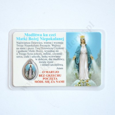 MATKA BOŻA NIEPOKALANA - MEDALIK FOLIOWANY - 71869